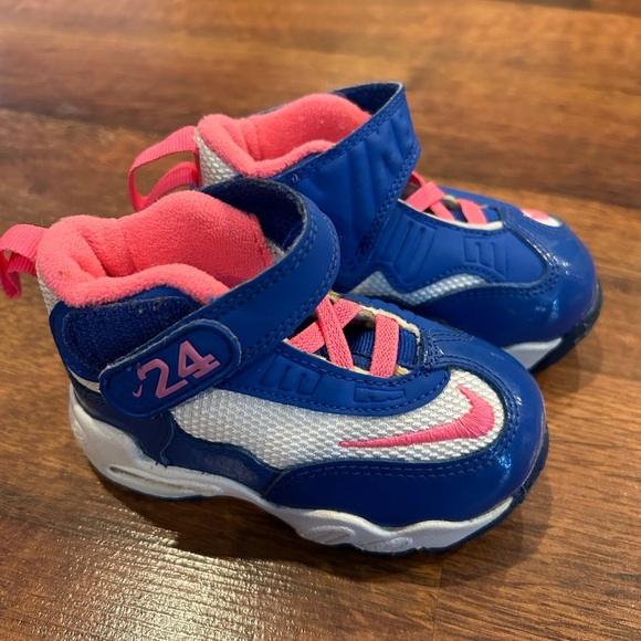 Nike Air Griffey Max 1 GS Little Kids Size 5c Blue Pink Velcro - Picture 1 of 7